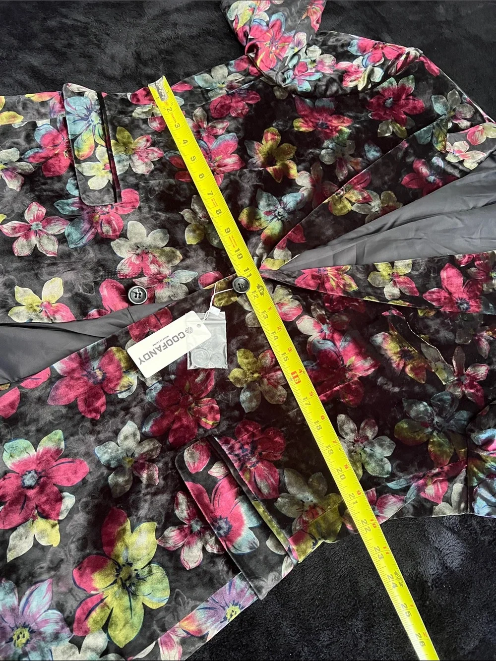 Floral Velvet Blazer - Multicolor